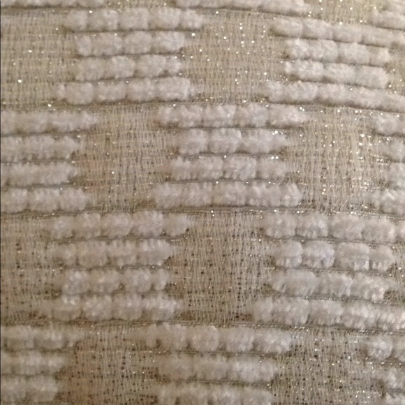 Maison Jules Cream Metallic Polka Dot Dress Med - Picture 6 of 7